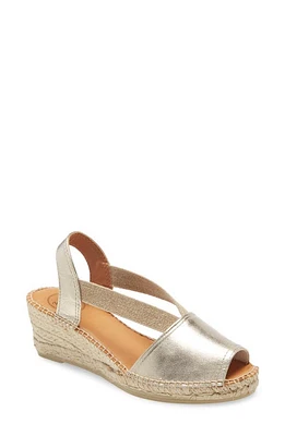 Toni Pons Teide Espadrille Sandal Platinum Leather at Nordstrom,