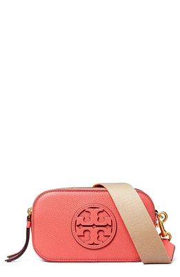 Tory Burch Mini Miller Leather Crossbody Bag in Coral Crush at Nordstrom