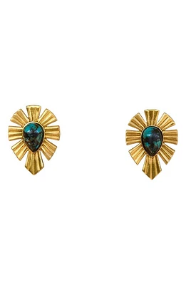 Christina Greene Gold & Bold Stud Earrings in Turquoise at Nordstrom