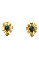 Christina Greene Gold & Bold Stud Earrings in Turquoise at Nordstrom