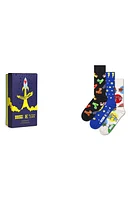 Happy Socks x Elton John Rocket Man Assorted 3-Pack Crew Socks in Black Multi at Nordstrom