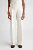 Lafayette 148 New York Gates Wool & Silk Crepe Straight Leg Trousers at