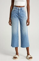 SLVRLAKE Grace Raw Hem High Waist Crop Wide Leg Jeans at Nordstrom,