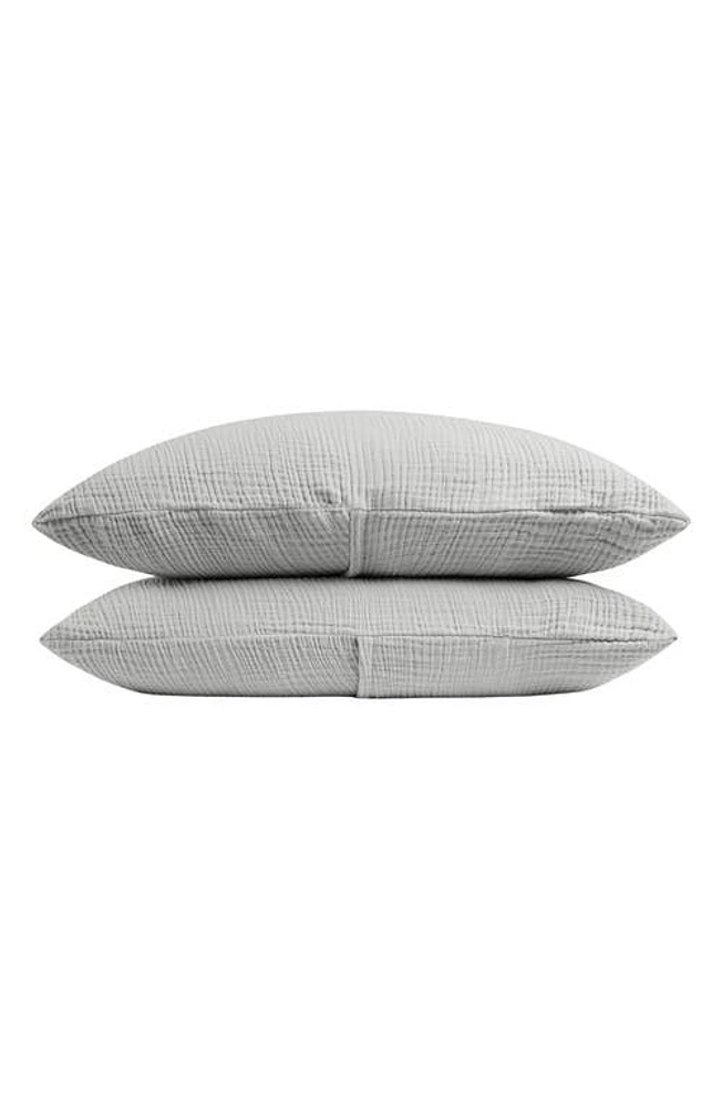 Parachute Set of 2 Cloud Organic Cotton Gauze Shams in Smoke at Nordstrom