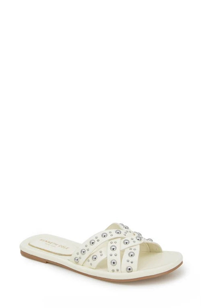 Kenneth Cole New York Jula Stud Slide Sandal Egret at Nordstrom,