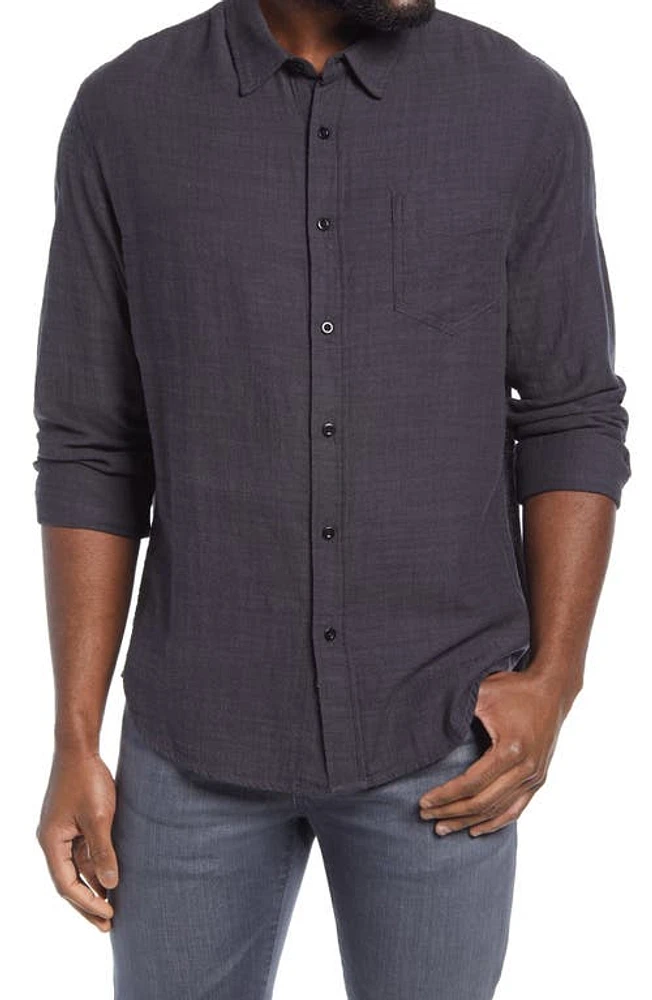 Rails Wyatt Button-Up Shirt in Black Chambray at Nordstrom, Size Xx-Large