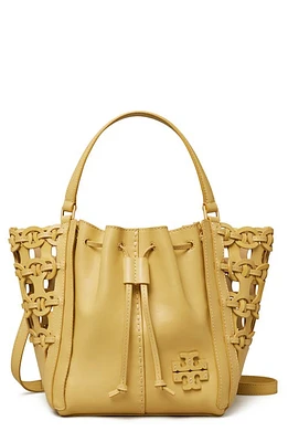 Tory Burch McGraw Drawstring Leather Satchel in Beeswax at Nordstrom