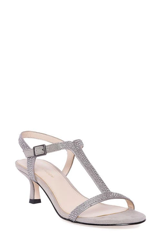 Pelle Moda Iya T-Strap Sandal in Pewter at Nordstrom, Size 7