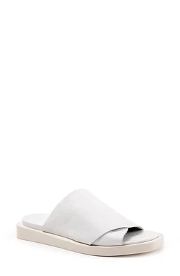 Bueno Jesse Slide Sandal White Leather at Nordstrom,