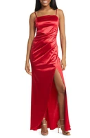 Emerald Sundae Ruched Satin Gown at Nordstrom,