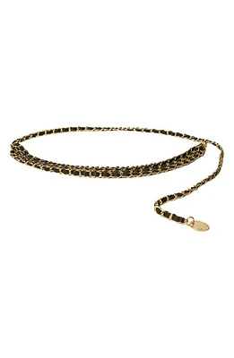 B-Low the Belt Mini Gissel Chain Belt in Black Gold at Nordstrom