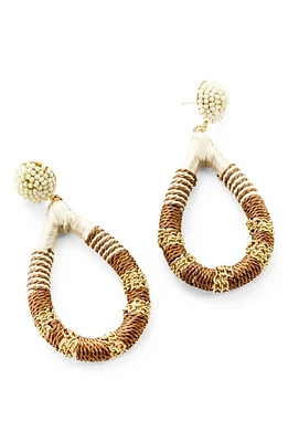 Panacea Wrapped Teardrop Earrings in Brown at Nordstrom