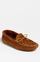 Minnetonka Fleece Lined Slipper Brown Suede at Nordstrom,