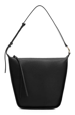 MANGO Faux Leather Hobo Bag in Black at Nordstrom