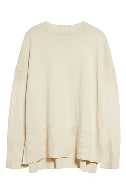 Brandon Maxwell Oversize Silk & Cashmere Sweater Ivory at Nordstrom,