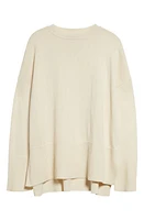 Brandon Maxwell Oversize Silk & Cashmere Sweater Ivory at Nordstrom,