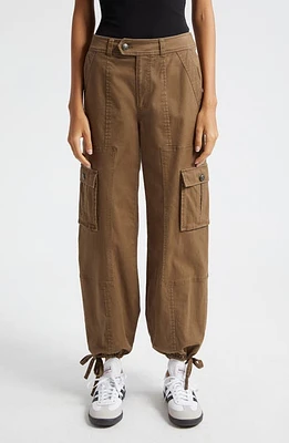 Cinq à Sept Zola Cargo Parachute Pants Olive Green at Nordstrom,