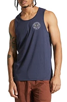 Brixton Crest Graphic Tank in Washed Navy/Off White at Nordstrom, Size Medium