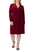 Adrianna Papell Long Sleeve Jersey Tuxedo Dress at Nordstrom,