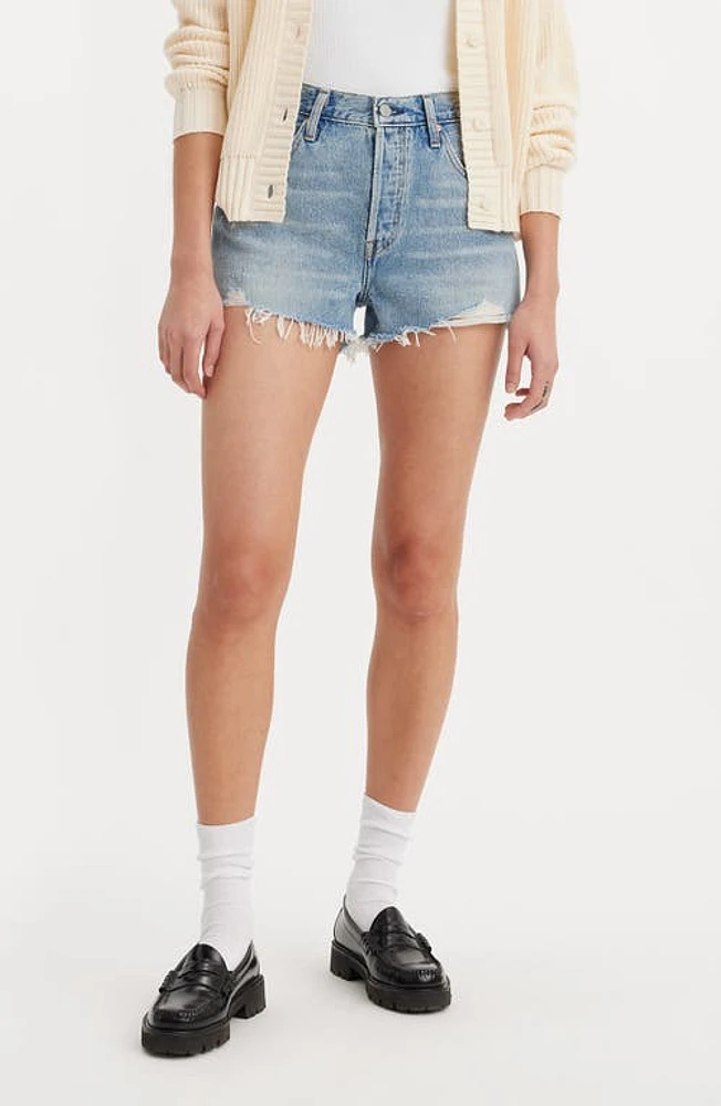 levi's 501 Original High Waist Cutoff Denim Shorts Vague Finish at Nordstrom,