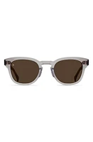 RAEN Squire 49mm Round Sunglasses in Shadow Grey/Vibrant Brown at Nordstrom