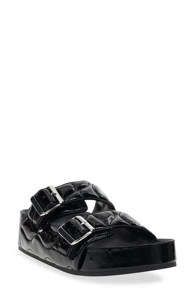 Chooka Ava Double Buckle Slide Sandal Black at Nordstrom,