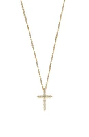 Roberto Coin Diamond Cross Pendant Necklace in Yellow Gold at Nordstrom