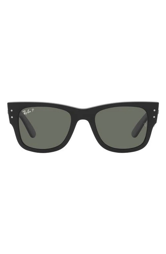 Ray-Ban Mega Wayfarer 52mm Polarized Square Sunglasses in Black at Nordstrom