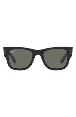 Ray-Ban Mega Wayfarer 52mm Polarized Square Sunglasses in Black at Nordstrom