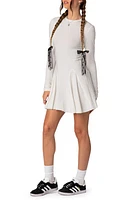 EDIKTED Lyria Long Sleeve Knit Minidress White at Nordstrom,