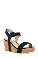 Pelle Moda Wiltz Ankle Strap Platform Wedge Sandal Midnight at Nordstrom,