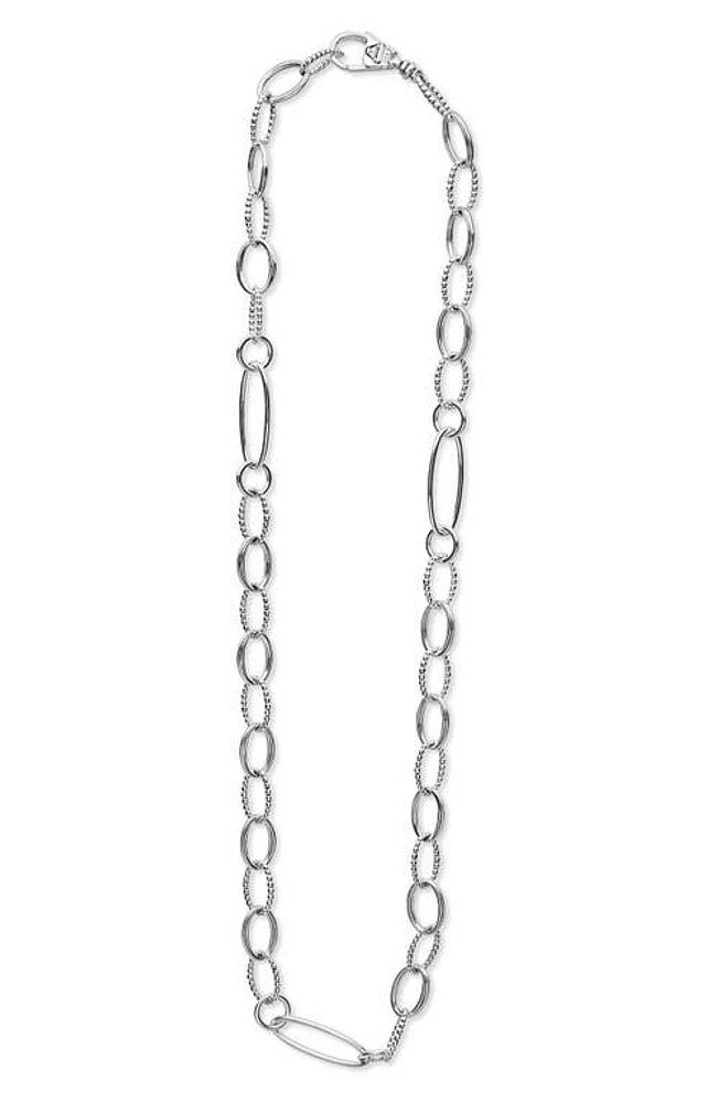 LAGOS Signature Caviar Link Necklace in Silver at Nordstrom