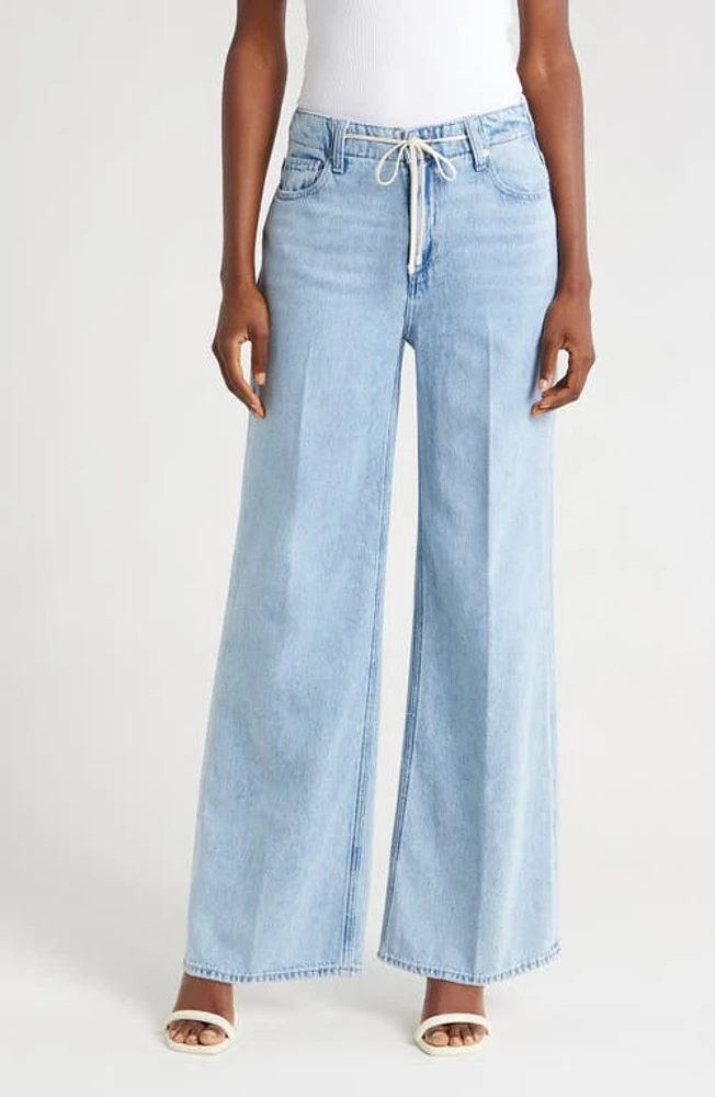 PAIGE Zoey Tie Waist Wide Leg Jeans Dorah at Nordstrom,