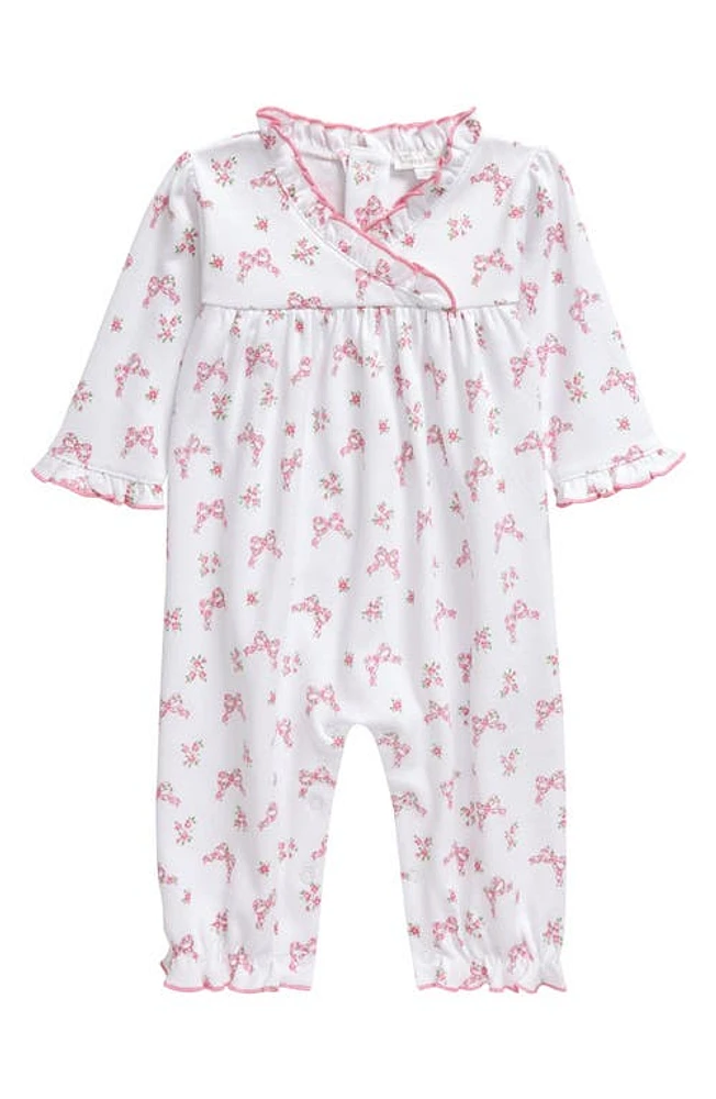 Kissy Ruffle Pima Cotton Romper Pink at Nordstrom,