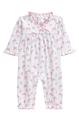 Kissy Ruffle Pima Cotton Romper Pink at Nordstrom,