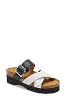 Naot Juliette Slide Sandal Soft White/Soft Black at Nordstrom,