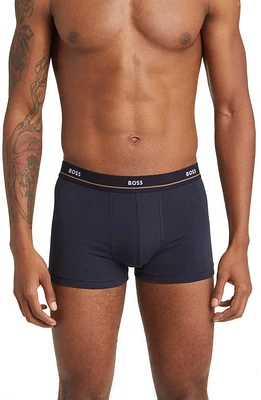 BOSS Assorted 5-Pack Essential Cotton Stretch Jersey Trunks Blue Multi at Nordstrom,