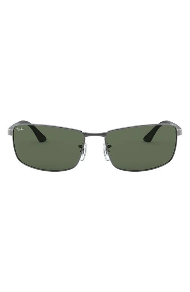 Ray-Ban 61mm Rectangle Wrap Sunglasses in Green at Nordstrom