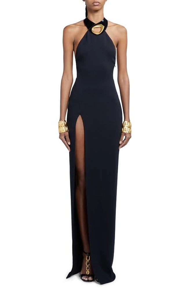 TOM FORD Sable Evening Halter Gown Black at Nordstrom, Us