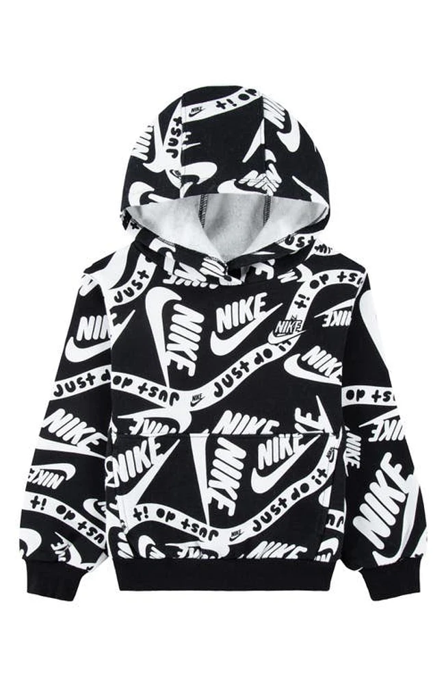 Nike Kids' Sportswear Club Fleece Hoodie in Black at Nordstrom