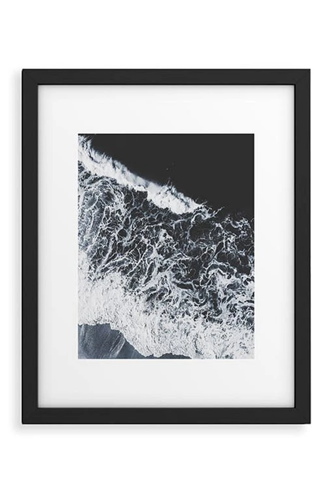 Deny Designs Sea Lace Framed Wall Art in Black at Nordstrom