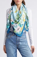 Tasha Butterfly Floral Scarf in Blue Multi at Nordstrom