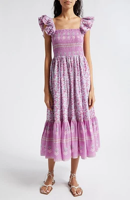 MILLE Olympia Smocked Midi Dress at Nordstrom,