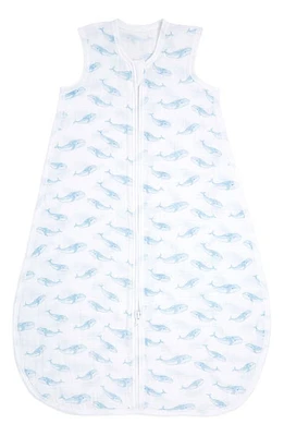 aden + anais Organic Cotton Muslin Wearable Blanket in Oceanic Blue at Nordstrom