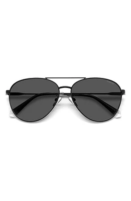 Polaroid 60mm Polarized Aviator Sunglasses in Black/Gray Polar at Nordstrom