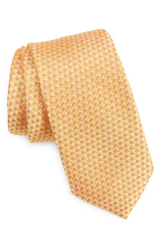 Nordstrom Haidan Mini Pattern Silk Tie in Yellow at Nordstrom