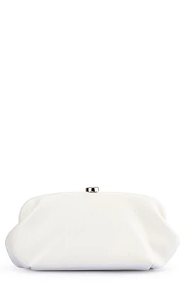 Olga Berg Josefina Faux Leather Frame Clutch in White at Nordstrom