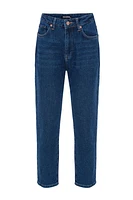 Nocturne High-Waisted Mom Jeans in Blue at Nordstrom