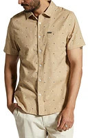 Brixton Charter Geo Print Button-Up Shirt Sand Pyramid at Nordstrom,