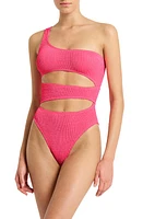 bond-eye Rico Cutout One-Piece Swimsuit in Neon Azalea Recycled at Nordstrom